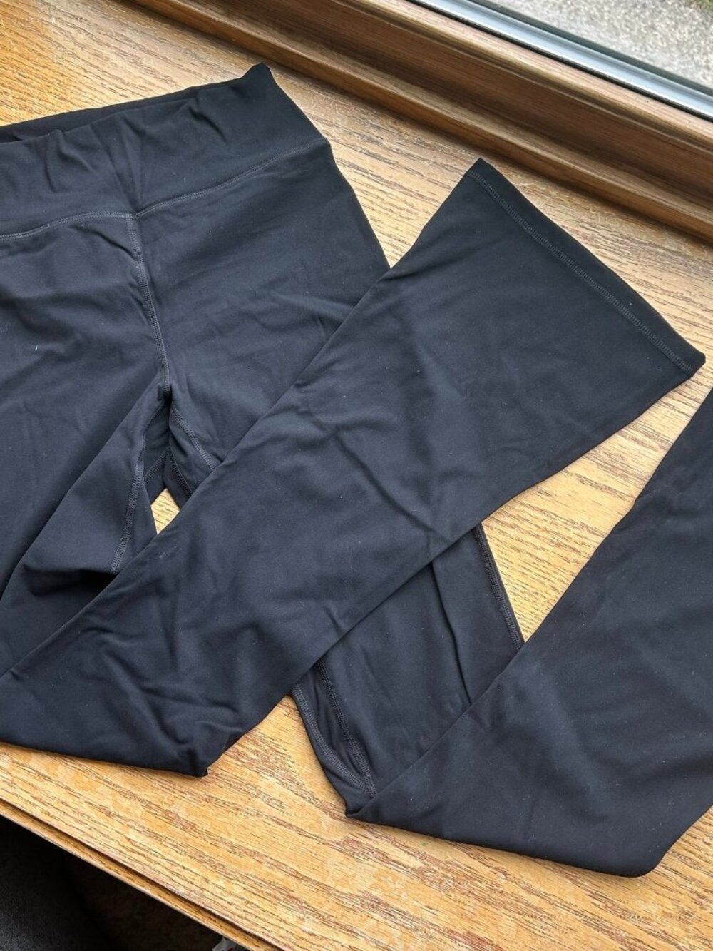 NEW Sunzel Mini Flare High Waist Yoga Pants Leggings Sz S Tall  Black